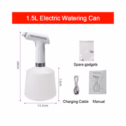 Electric Plant Spray Bottle USB Rechargeable Sanitizing Sprayer Garden Watering Can Home Disinfection Clean - Grip 1.5L