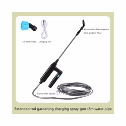 2000mAh Watering Sprayer Gun Electric Sprayer Garden Watering Mister Automatic Sprinkler USB with Water Pipe Irrigation - 8 m ...