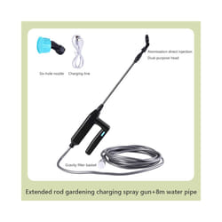 2000mAh Watering Sprayer Gun Electric Sprayer Garden Watering Mister Automatic Sprinkler USB with Water Pipe Irrigation - 8 meters water pipe