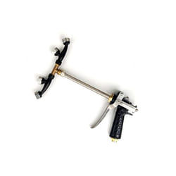 ) Stainless Steel High Pressure Agricultural Atomizing Nozzle Fruit Tree Spray Gun Pesticide Sprinkler Garden Irrigation Sprayer - 4 hole gun(combined