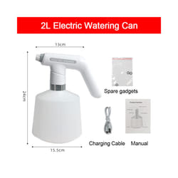 Electric Plant Spray Bottle USB Rechargeable Sanitizing Sprayer Garden Watering Can Home Disinfection Clean - Handle2L