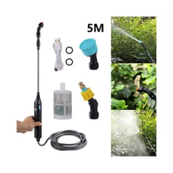 Electric Sprayer Gun Garden Automatic Atomization USB Plant Sprayer Bottle High Pressure Sprinkler Watering Garden Irrigation - with 5M hose