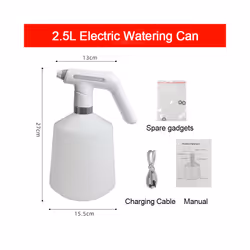 Electric Plant Spray Bottle USB Rechargeable Sanitizing Sprayer Garden Watering Can Home Disinfection Clean - Handle 2.5L