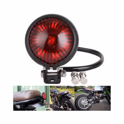 12V Taillights Motorcycle Brake Light LED Motorbike Stop Rear Tail Lamp Red Compatible With Chopper Bobber Cafe Racer StreetB ...