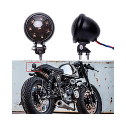 12V Taillights Motorcycle Brake Light LED Motorbike Stop Rear Tail Lamp Red Compatible With Chopper Bobber Cafe Racer StreetBike - Brown Black