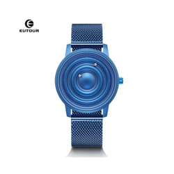 Men's Watch Women's Watch Pair Watches Magnetic Watch Ball Bearing Watches Quartz Wrist Watch for Men Ladies with Stainle - Blue