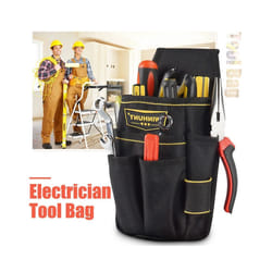 Electrician Tool Pouch Waist Bag Multi-function Screwdriver Hammer Wrench Drill Storage Tool Bag With Adjustable Belt