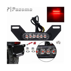 Universal Motorcycle License Plate LED Auxiliary Light Rear Brake Tail Lights for BMW Honda Suzuki Kawasaki Ducati Cafe