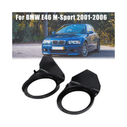 2Pcs Front Bumper Fog Light Surroundings Caps Cover Trim Fog Lights Frame For BMW 3 Series E46 M3 M-Sport 2001-2006