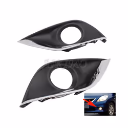 Auto Bumper Bezel Fog Light Grilles Front Car Fog Lamp Cover for Nissan Versa Sedan(B17) 2015 2016 2017 2018 Facelift - 1pair