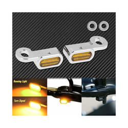 Motorcycle 12V LED Mini Turn Signals Indicators Running Light With E Mark For Harley Touring Street Glide 14-20 Softail - Turn Signal Light B