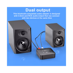 Bluetooth 5.0 RCA Audio Receiver APTX 3.5mm AUX Jack Music Wireless Bluetooth Adapter With NFC for Car TV Computer Speakers - Type2