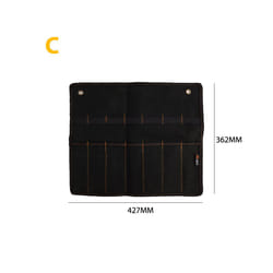 Chisel Carrying Case Canvas Pocket Tool Roll Holder Wrench Pouch 4 Pockets Organizer For Knife Hammers Gouges Carpenter - C