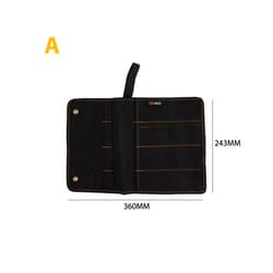 Chisel Carrying Case Canvas Pocket Tool Roll Holder Wrench Pouch 4 Pockets Organizer For Knife Hammers Gouges Carpenter - A