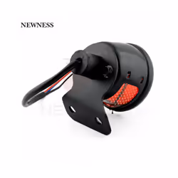 Tailight Motorcycle Tail Light Miller STOP Light For Custom Cafe Racer Bobber Chopper W/ License Plate Lamp