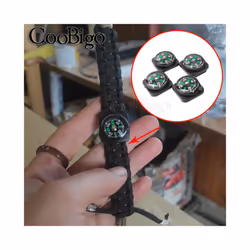 Mini Compass Portable North Navigation Button for Paracord Bracelet Bag Strap Watch Accessories Survival Outdoor Hiking
