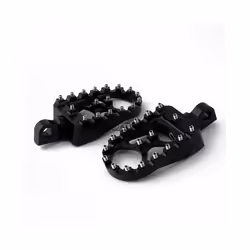 MX Foot Pegs Motorcycle Wide Fat Footpegs Bobber 360 Roating Rear Footrests For Harley Dyna Fatboy Sportster Iron 883 Street - Silver