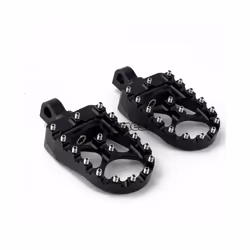 MX Foot Pegs Motorcycle Wide Fat Footpegs Bobber 360 Roating Rear Footrests For Harley Dyna Fatboy Sportster Iron 883 Street - Blue