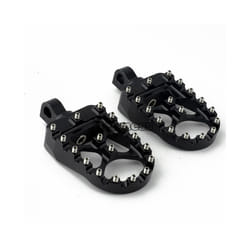 MX Foot Pegs Motorcycle Wide Fat Footpegs Bobber 360 Roating Rear Footrests For Harley Dyna Fatboy Sportster Iron 883 Street - Black