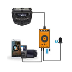 Moonet Bluetooth Car Kit USB AUX 3.5mm  Car Stereo Wireless Hands Free Adapter for Honda 2.4 Accord Civic Odyssey CRV Pilot