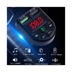 New Bluetooth 5.0 FM Transmitter Car Kit MP3 Modulator Player Wireless Handsfree Audio Receiver 3.1A Dual USB Charger