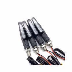 4pcs Motorcycle Turn Sequential Signals LED Blinker Flowing Water Flashing Lights Tail Stop Indicators Turn Signal