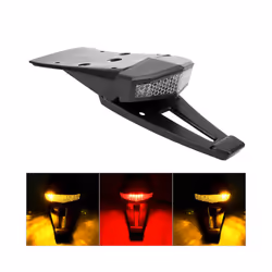 Universal Motorcycle ATV LED Rear Tail For Bobber Enduro Dirt Bike Signal Lamp Red/Amber Brake Stop Indicator Turn Signal