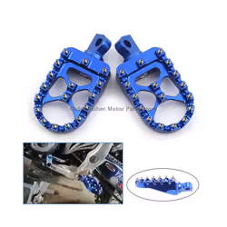 Motorcycle Aluminum MX Style Foot Pegs Wide Footrests Pedals For Harley Dyna Softail Fatboy Street Bob Sportster 883 1200
