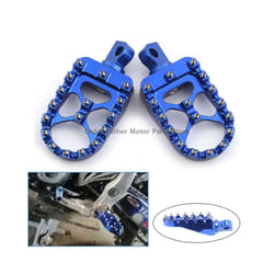 Motorcycle Aluminum MX Style Foot Pegs Wide Footrests Pedals For Harley Dyna Softail Fatboy Street Bob Sportster 883 1200