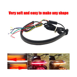 30cm Motorcycle Flowing LED Tail Brake Turn Signals Strip Lights Sequential Switchback Flasher Directional Accessories