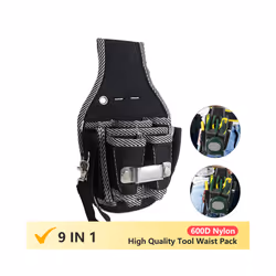 9 In 1 High Quality Tool Waist Pack Belt Utility Kit Holder 600D Nylon Fabric Toolkit Electrician Waist Pocket Pouch Bag