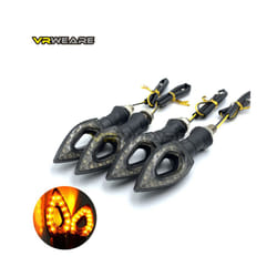 4Pcs Motorcycle Heart Shape Universal 12 LED Turn Signals Short Turn Signal Lights Indicator Blinkers Flashers Amber Color