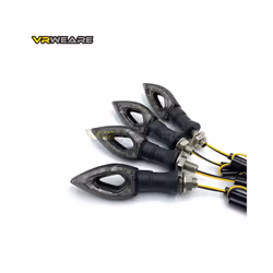 4Pcs Motorcycle Heart Shape Universal 12 LED Turn Signals Short Turn Signal Lights Indicator Blinkers Flashers Amber Color