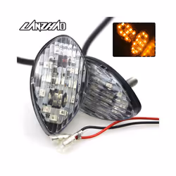 Pair Motorcycle Turn Signals Fairing Frame LED Turn Signal Lights Eagle Eyes Indicators Amber Lamp Universal for Honda Kawasa ...