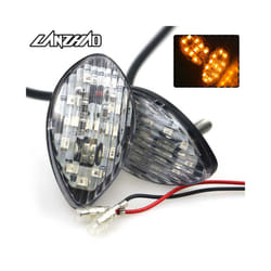 Pair Motorcycle Turn Signals Fairing Frame LED Turn Signal Lights Eagle Eyes Indicators Amber Lamp Universal for Honda Kawasaki