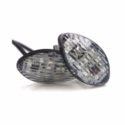 Pair Motorcycle Turn Signals Fairing Frame LED Turn Signal Lights Eagle Eyes Indicators Amber Lamp Universal for Honda Kawasaki