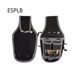 ESPLB 9 in 1 Waist Tool Bag Case Pocket Belt Pouch Screwdriver Drill Electrician Ket Holder 600D Fabric Tool Bag Case