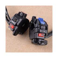 CITALL High Quality 1 Pair Motorcycle 7/8" Handlebar Handlebar Control Headlight Horn Turn Signal Light Start Switch 12V