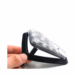 2pcs Motorcycle Led Turning Lamp Smoke Triangle Flush Mount LED Turn Signal Indicators Lights Amber Blinker Day Running