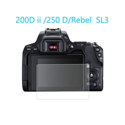 Tempered Glass Screen Protector for Canon EOS 200D Mark ii MK2/ 250D/Rebel SL3/ Kiss X10 Camera Cover Protective Film Protection