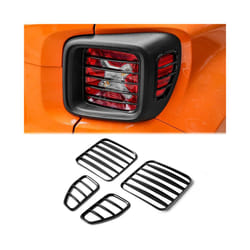 Tail Light Lamp Covers Blinds ABS Rear Taillight Guard for Jeep Renegade 2016 2017 2018 2019 2020 2021, Black