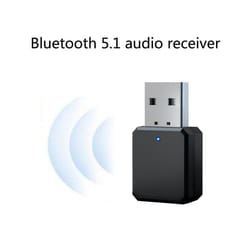 KN318 Bluetooth 5.1 Audio Receiver Dual Output AUX USB Stereo Car Hands-free Call Wireless Adapter Video Receiver Audio