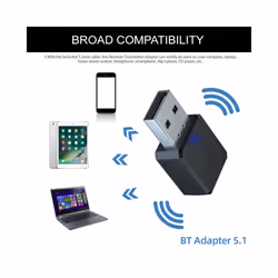 KN318 Bluetooth 5.1 Audio Receiver Dual Output AUX USB Stereo Car Hands-free Call Wireless Adapter Video Receiver Audio