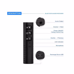 Wireless Bluetoothcompatible 5.0 Receiver Adapter 3.5mm Jack For Car Music Audio Aux A2dp Headphone Reciever Handsfree