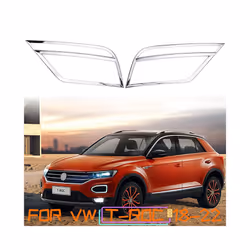 For Volkswagen VW T-ROC TROC 2018-2023 Sticker ABS Chrome Cover Trim Back Tail Rear Fog Light Lamp Frame Parts