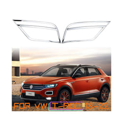 For Volkswagen VW T-ROC TROC 2018-2023 Sticker ABS Chrome Cover Trim Back Tail Rear Fog Light Lamp Frame Parts