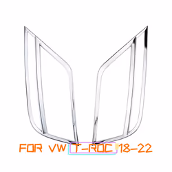 For Volkswagen VW T-ROC TROC 2018-2023 Sticker ABS Chrome Cover Trim Back Tail Rear Fog Light Lamp Frame Parts