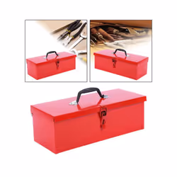 Tool Case Tool Chest Easy Access Hardware Storage Non Slip Handle Iron Tool Box Empty Tool Box for Workshops Electrician