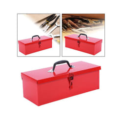 Tool Case Tool Chest Easy Access Hardware Storage Non Slip Handle Iron Tool Box Empty Tool Box for Workshops Electrician