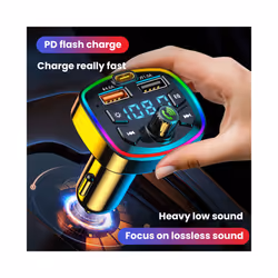 Car Bluetooth-compatible 5.0 FM Transmitter Wireless Handsfree Audio Receiver MP3 Player LED 3.1A Dual USB Fast Charger